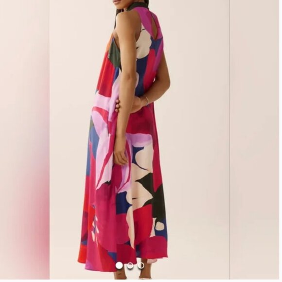 Farm Rio Anthropologie halter maxi dress size size S - Picture 2 of 6